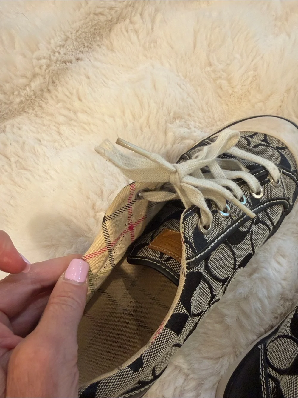 Coach Black & Gray Signature Canvas Low-Top Sneakers - Picture 5 of 5